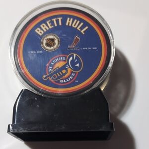 St. Louis Blues Brett Hull Hockey Puck